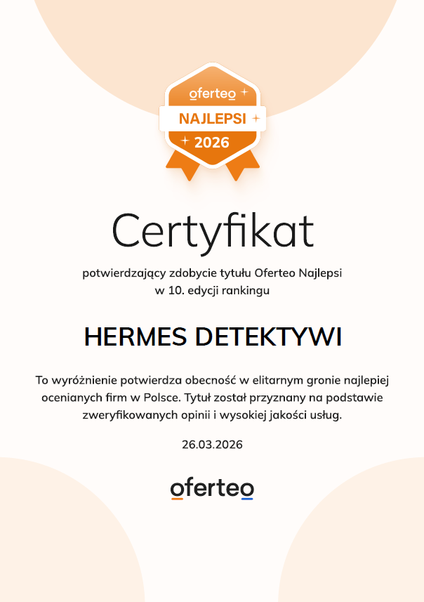 List referencyjny - Oferteo Najlepsi 2026 — Certyfikat